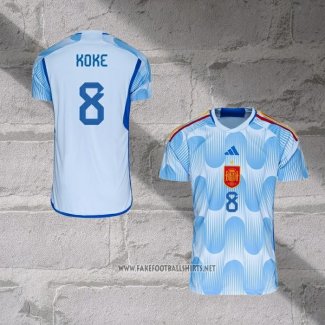 Spain Player Koke Away Shirt 2022