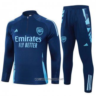 Sweatshirt Tracksuit Arsenal Kid 2024-2025 Blue