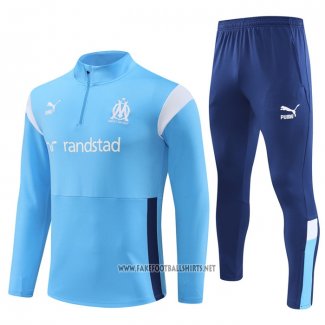 Sweatshirt Tracksuit Olympique Marseille Kid 2023-2024 Blue