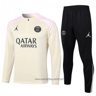 Sweatshirt Tracksuit Paris Saint-Germain Jordan Kid 2024-2025 Yellow