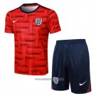 Tracksuit England Short Sleeve 2024-2025 Red - Shorts