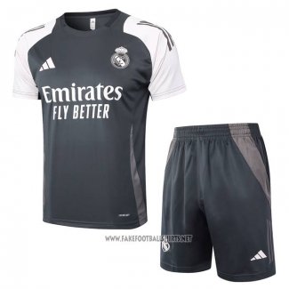 Tracksuit Real Madrid Short Sleeve 2024-2025 Grey - Shorts