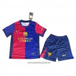 Barcelona Coldplay Home Shirt Kid 2024-2025