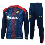 Sweatshirt Tracksuit Barcelona Kid 2024-2025 Blue and Red