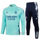 Sweatshirt Tracksuit Real Madrid Kid 2024-2025 Green