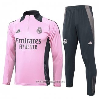 Sweatshirt Tracksuit Real Madrid Kid 2024-2025 Rosa