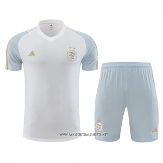 Tracksuit Algeria Short Sleeve 2023-2024 White - Shorts