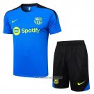 Tracksuit Barcelona Short Sleeve 2024-2025 Blue - Shorts