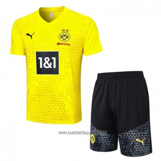 Tracksuit Borussia Dortmund Short Sleeve 2023-2024 Yellow - Shorts