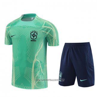 Tracksuit Brazil Short Sleeve 2022-2023 Green - Shorts