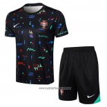 Tracksuit Portugal Short Sleeve 2024-2025 Black - Shorts