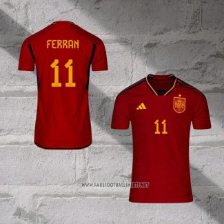 Spain Player Ferran Home Shirt 2022