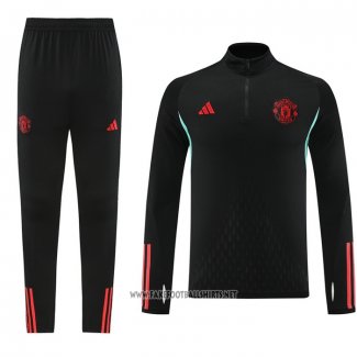 Sweatshirt Tracksuit Manchester United 2023-2024 Black