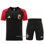 Tracksuit Belgium Short Sleeve 2024-2025 Black - Shorts