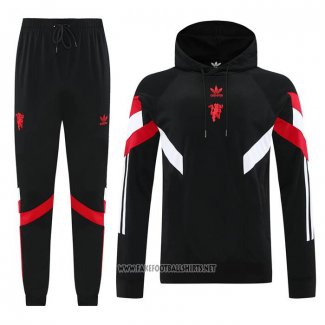 Hooded Tracksuit Manchester United 2024 Black