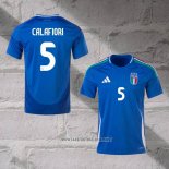 Italy Player Calafiori Home Shirt 2024-2025