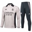 Sweatshirt Tracksuit Real Madrid Kid 2024-2025 Rosa Claro