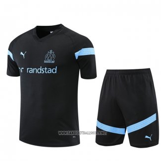 Tracksuit Olympique Marseille Short Sleeve 2022-2023 Black - Shorts