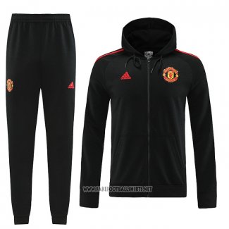 Hooded Tracksuit Manchester United 2022-2023 Black