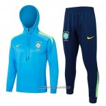 Sweatshirt Tracksuit Brazil 2024-2025 Blue