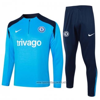 Sweatshirt Tracksuit Chelsea Kid 2024-2025 Blue