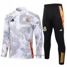 Sweatshirt Tracksuit Real Madrid Dragon Kid 2024-2025 White