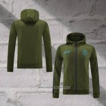 Chaqueta con Capucha del Napoli 2024-2025 Green