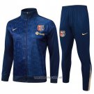 Jacket Tracksuit Barcelona Kid 2024-2025 Blue Oscuro