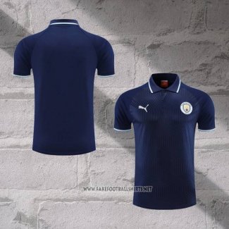 Manchester City Shirt Polo 2022-2023 Blue Marino