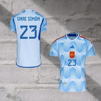 Spain Player Unai Simon Away Shirt 2022