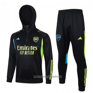 Sweatshirt Tracksuit Arsenal Kid 2023-2024 Black and Green