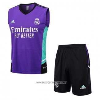 Tracksuit Real Madrid Without Sleeves 2023-2024 Purpura