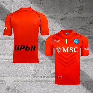 Napoli Goalkeeper Shirt 2023-2024 Orange Thailand