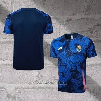 Real Madrid Dragon Training Shirt 2024-2025 Blue