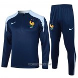 Sweatshirt Tracksuit France Kid 2024-2025 Blue