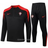 Sweatshirt Tracksuit Portugal 2024-2025 Black