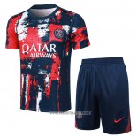 Tracksuit Paris Saint-Germain Jordan Short Sleeve 2024-2025 Blue and Red - Shorts