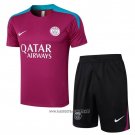 Tracksuit Paris Saint-Germain Short Sleeve 2024-2025 Purpura - Shorts