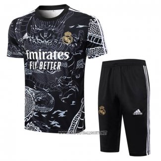 Tracksuit Real Madrid Dragon Short Sleeve 2024-2025 Black - Shorts