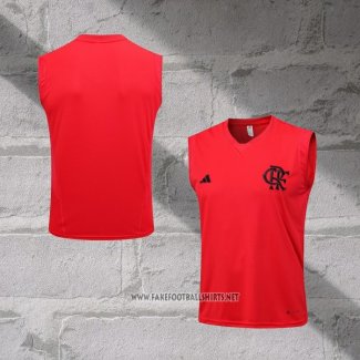 Flamengo Training Shirt Without Sleeves 2023-2024 Red