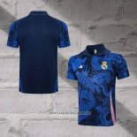 Real Madrid Dragon Shirt Polo 2024-2025 Blue