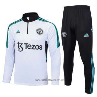 Sweatshirt Tracksuit Manchester United Kid 2023-2024 White