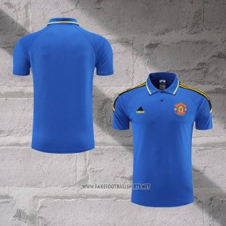 Manchester United Shirt Polo 2022-2023 Blue