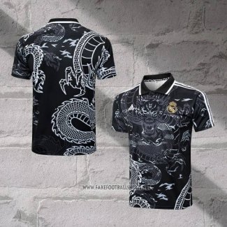 Real Madrid Dragon Shirt Polo 2024-2025 Black