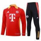 Sweatshirt Tracksuit Bayern Munich Kid 2024-2025 Red