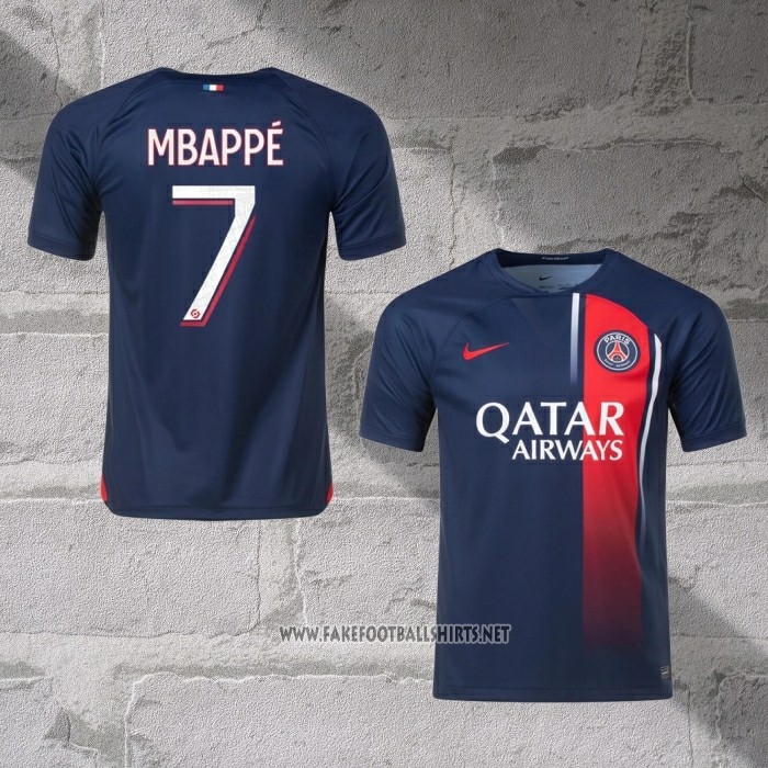 Buy Paris Saint-Germain Player Mbappe Home Shirt 2023-2024 at ...